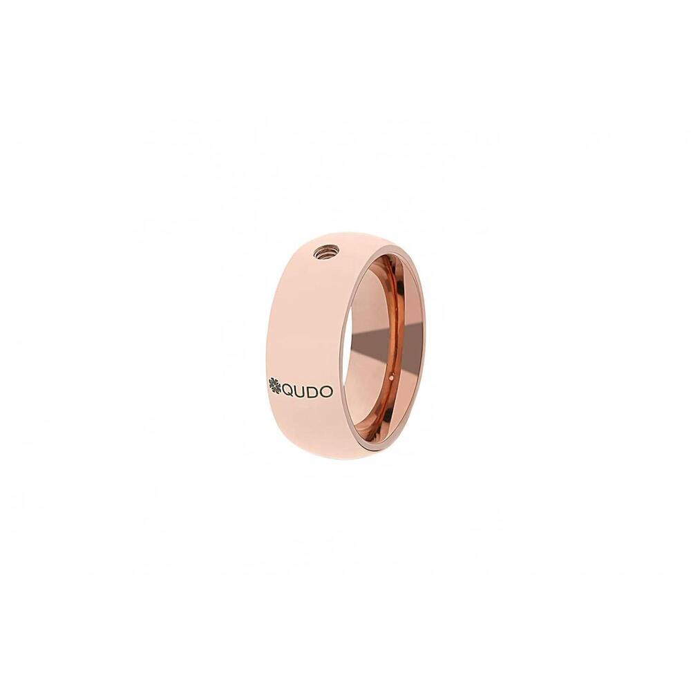 NEW QUDO women's basic big ring in rose gold